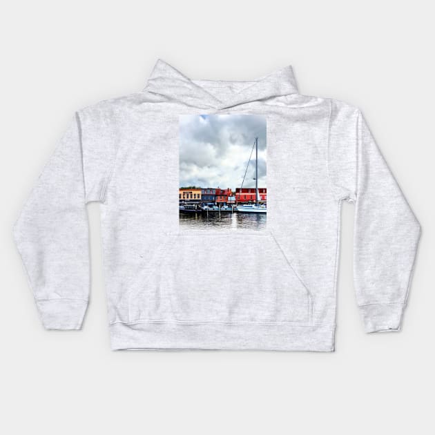 Annapolis MD - City Dock Kids Hoodie by SusanSavad